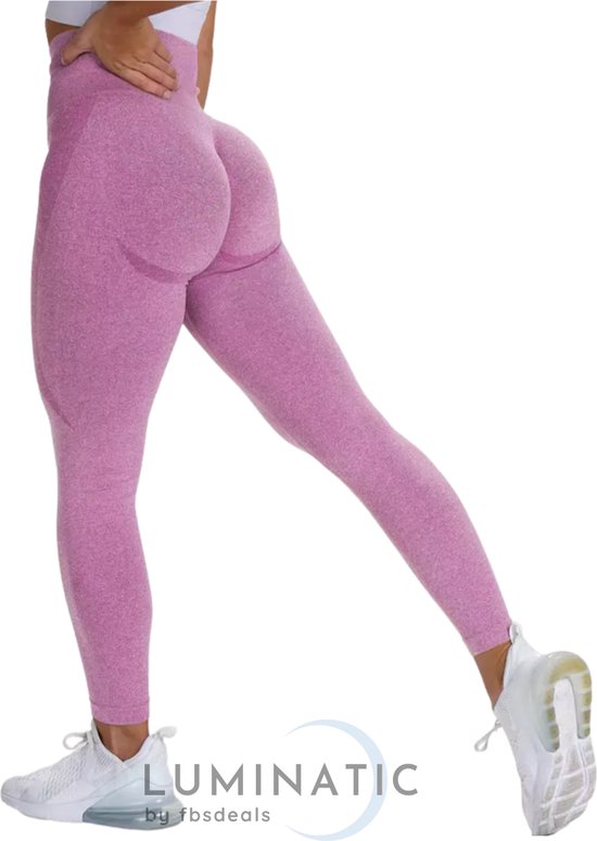 Perform Legging - Fitness Legging - Sportlegging Dames - Yoga Legging - High Waist Legging - Yoga Kleding Dames - Yoga Broek Dames - Sportkleding Dames - Sportbroek Dames - Legging & Shapewear Dames | Luminatic® | Roze | Maat M van Perform