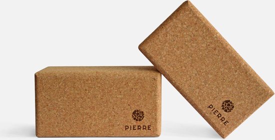 Pierre Sports Yogablokken Set van 10 Stuks - Kurk - Duurzaam Materiaal - Yoga en Pilates - Professioneel Gebruik van Pierre Sports