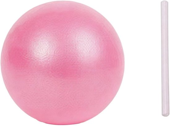 Pilates Ball 25 cm met Elastische Band, Eenvoudig Opblazen zonder Pomp voor Fitness, Yoga en Gymnastiek Oefeningen