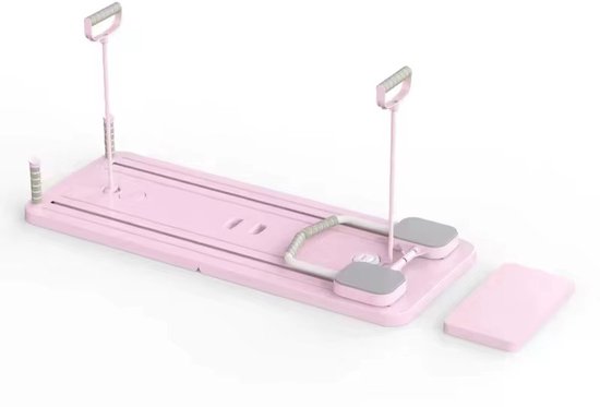 Pilates Board 6-in-1 - Opvouwbaar & Compact - Inclusief Timer - Fitness & Thuis Workout - Roze