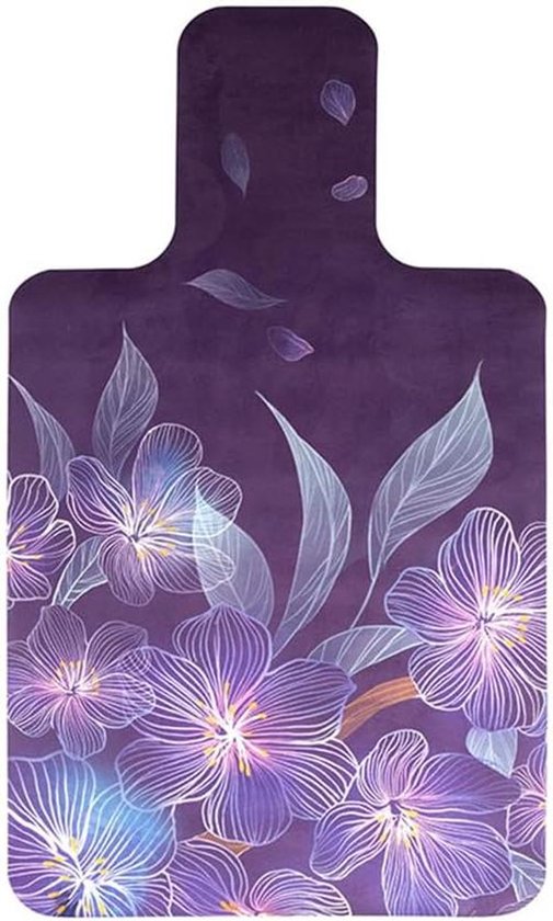 Pilates Reformer Mat - Yogamat - Antislip Oefenen - Zweetabsorberend - 1mm Dik - Paarse Bloemen