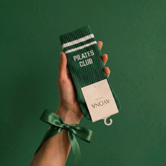 Pilates Sokken Forest Green - Dames hoge Pilates antislip sokken - Yoga Pilates Sokken met Grip - Antislip Katoenen Sokken - Yoga Sokken - Antislip sokken - Reformer Pilates