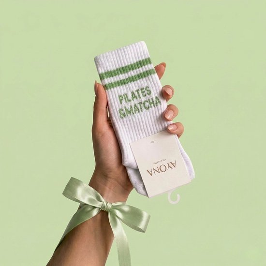 Pilates Sokken Matcha - Dames hoge Pilates antislip sokken - Yoga Pilates Sokken met Grip - Antislip Katoenen Sokken - Yoga Sokken - Antislip sokken