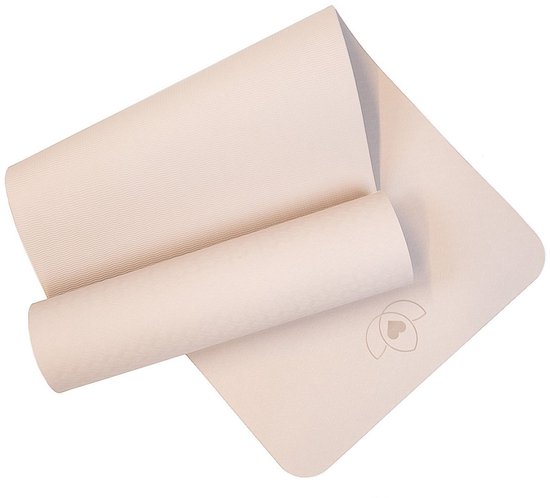 Pilatesmat TPE extra dik 10 mm sand - Lotus van Merkloos