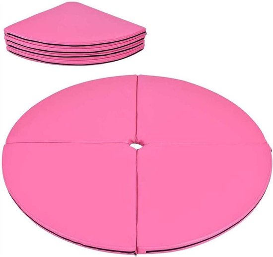 Pink Exercise Mat - Pole Dance, Yoga, Gymnastics - Extra Thick Crash Mat - 120x3cm