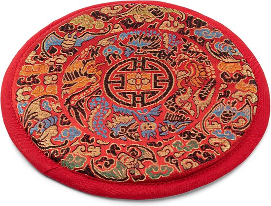 Plat Kussen voor Tibetaanse Klankschaal - Onderzetter Meditatie 145cm Rond 12985 van Yogi & Yogini