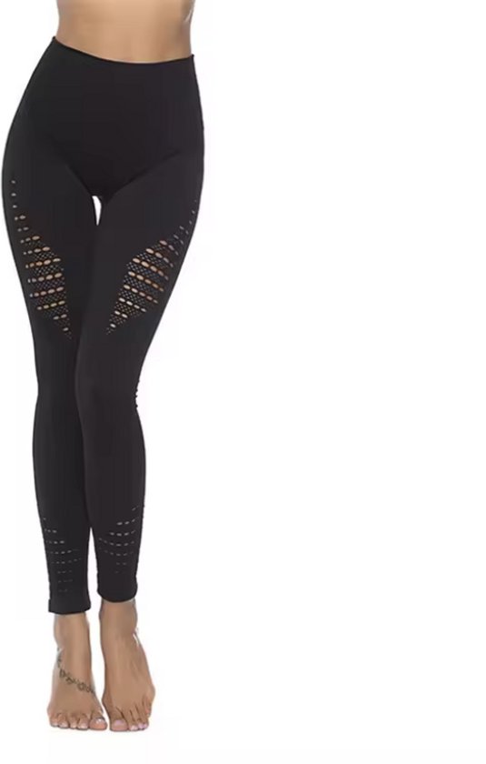 PN - SportLegging - Yogalegging - Shaping legging - Maat L- High Waist - Comfortabel - Zwart - Speciale Legging - Hippe sportoutfit - Large van PN