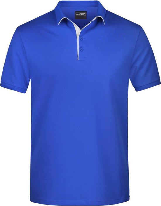 Polo shirt Golf Pro premium blauw/wit voor heren - Blauwe herenkleding - Werkkleding/zakelijke kleding polo t-shirt 2XL van Golf Pro