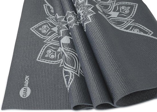 Premium antislip yogamat met uitlijning mandala - milieuvriendelijk materiaal - 4 mm - ultralicht - pilates yoga stretching - thuistraining - algemene fitness Yogamat van Merkloos