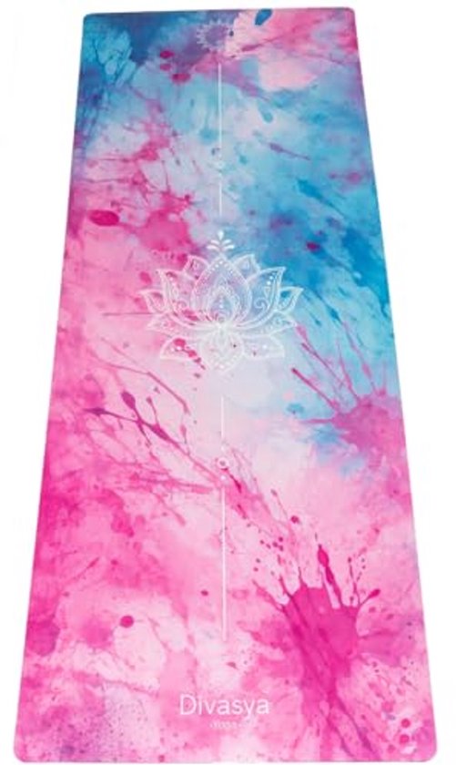 Premium yogamat van natuurlijk rubber met zachte microvezel, antislip en extra dik van Merkloos