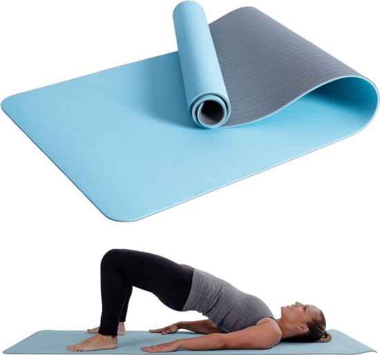 PRO FIT Antislip Yogamat - Sportmat - Fitnessmat - 173x58cm - Blauw van Merkloos