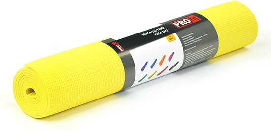 PROfit Sportmat do yogi Slim 173x61x0,5cm Geel DK van Merkloos