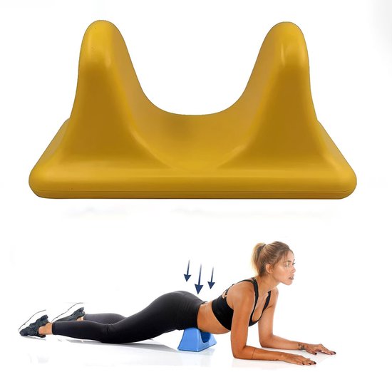 Psoas-spiermassager - Ontspanner van de heupbuigers - Zelfmassager - Stretchtrainer - Diepe weefselmassager - Geschikt voor het verlichten van spierspanning in de onderrug en het ontspannen van de heupbuigers - Geel van Merkloos