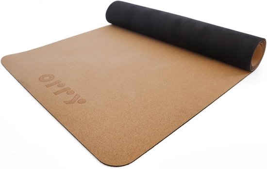 PU kurk yogamat - antislip - 4 mm dik - 72 x 24 inch