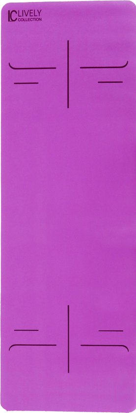 PU yogamat - ashtanga mat - pro grip - 183 cm x 81 cm x 4mm - yoga mat - paars van Pure Yoga Essentials