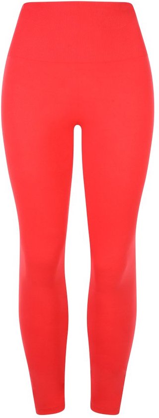 Pure2Improve Sportlegging Dames - Maat S - Rood - Trainingsbroek Dames - Sportbroek van Merkloos