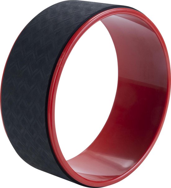 Pure2Improve - Yogawiel - Yoga wheel - Yoga roller - diameter 32.5 cm - Zwart en rood