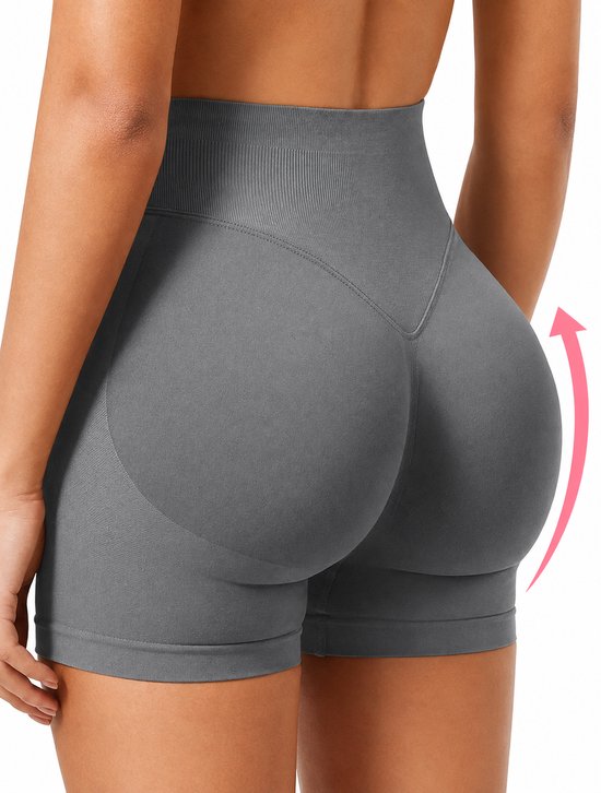 Push-up Legging - Hoge Taille - Grijs - Kort - Sport