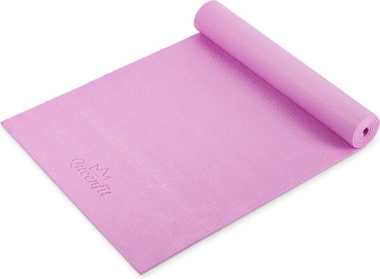 Queenfit® Yogamat 0,5cm - 173x61cm - Trainingsmat voor Pilates, Yoga & Fitness - Antislip Yoga Mat van Merkloos