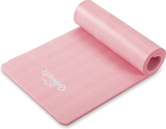 Queenfit® Yogamat 1cm - 180x61cm - Trainingsmat voor Pilates, Yoga & Fitness - Antislip Yoga Mat van Queenfit
