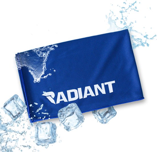 Radiant – Verkoelende handdoek 100×30 cm – Sneldrogend – Outdoor & Indoor Sporten – Reizen & Backpacken – Cooling Towel - blauw van Radiant