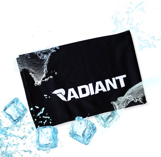 Radiant - Verkoelende handdoek 100×30 cm - Sneldrogend - Outdoor & Indoor Sporten - Reizen & Backpacken - Cooling Towel - zwart van Merkloos
