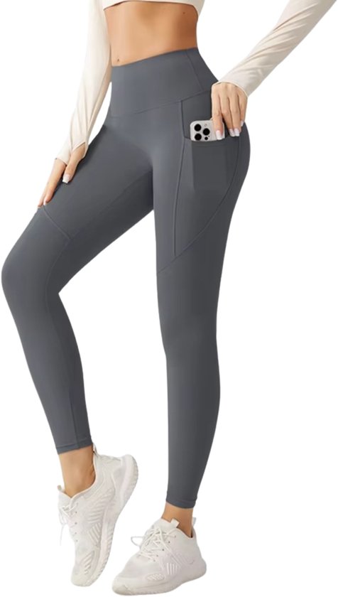 RAMBUX® Sportlegging Dames - Antraciet - Maat L - High Waist - Shape Legging van RAMBUX®