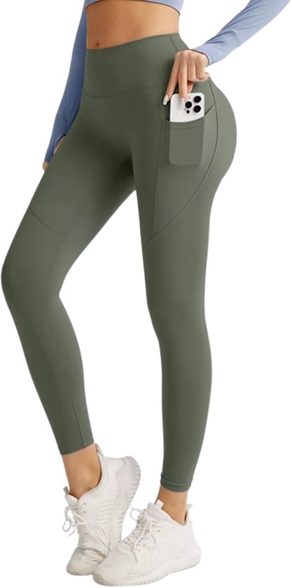 RAMBUX® Sportlegging Dames - Groen - Maat L - High Waist - Shape Legging van RAMBUX®