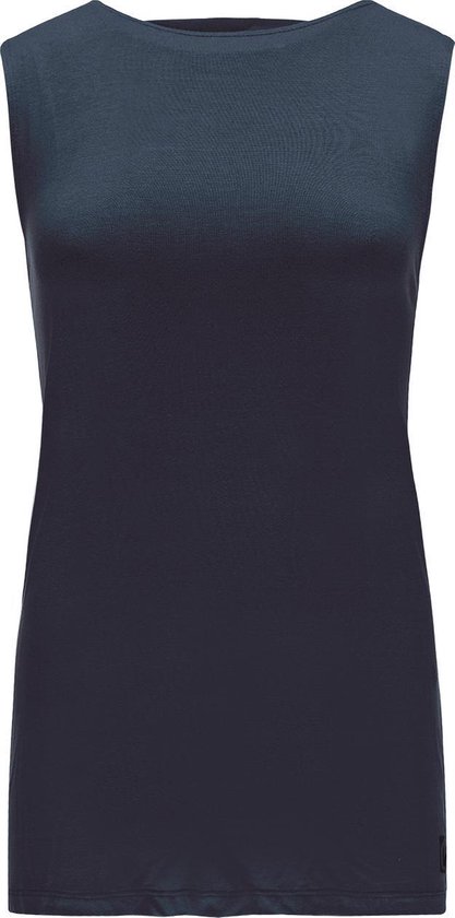 Re-Born Tanktop Elastiek Open Rug Dames - Navy - Maat M van Re-Born