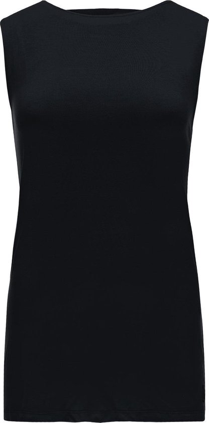 Re-Born Tanktop Elastiek Open Rug Dames - Zwart - Maat M van Re-Born