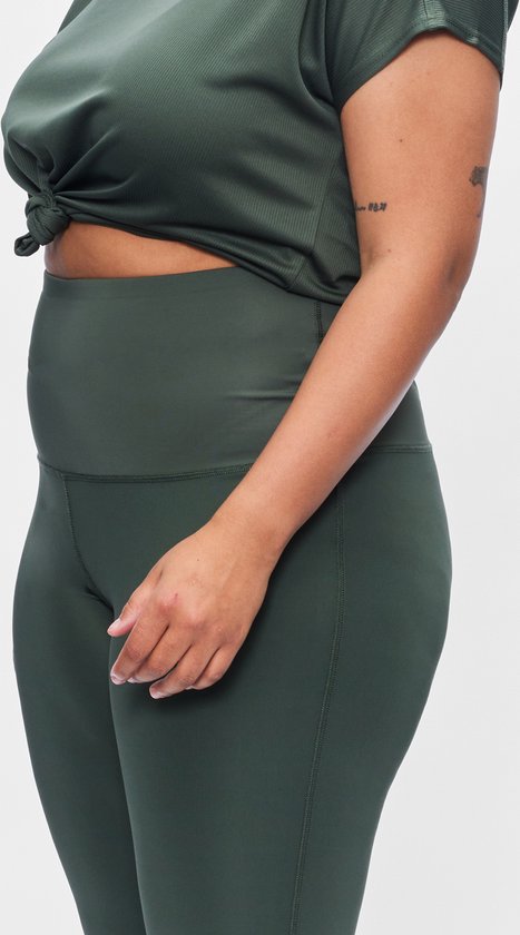 Redmax Sportlegging Dames Corrigerend Perfect RMXBelle - Sportkleding - Geschikt voor Fitness en Yoga - Dry Cool - Fitness Legging - Corrigerend - Groen - 54 van Merkloos