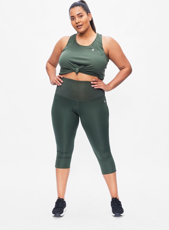 Redmax Sportlegging Dames Corrigerend Perfect RMXYara - Sportkleding - Geschikt voor Fitness en Yoga - Dry Cool - Fitness Legging - Driekwart - Korte Legging - Corrigerend - Groen - 50 van Merkloos