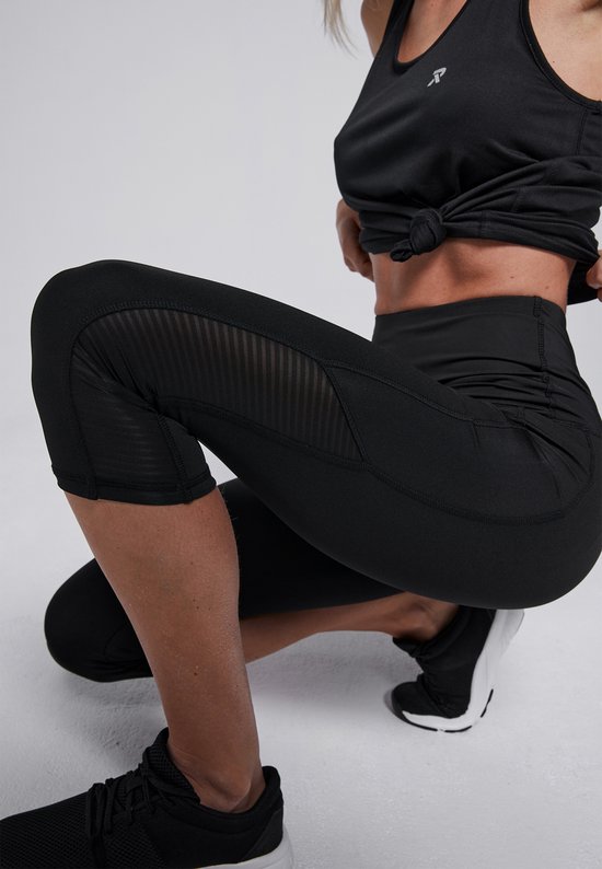 Redmax Sportlegging Dames Perfect RMXYara - Sportkleding - Geschikt voor Fitness en Yoga - Dry Cool - Fitness Legging - Driekwart - Korte Legging - Corrigerend - Zwart - S van Merkloos