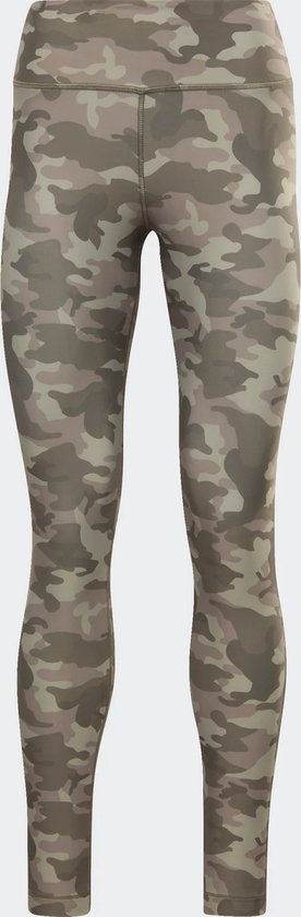 Reebok Sport Legging Lux Bold Dames - Leger Print - Maat M van Merkloos