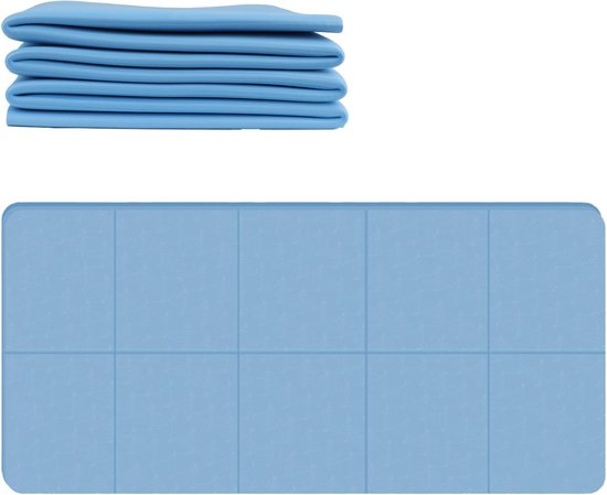 Reisyogamat, opvouwbare, lichtgewicht, antislip TPE yogamat, 183 cm x 61 cm x 8 mm, gymnastiekmat, gevoerde fitnessmat voor reizen, yoga, pilates en training van Merkloos