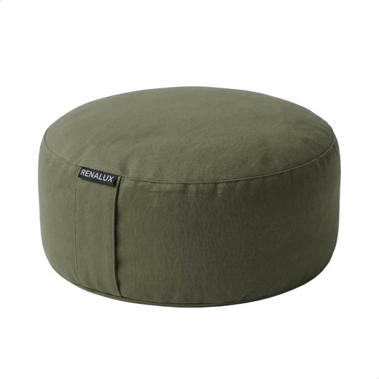 RENALUX Meditatiekussen - Yoga Kussen 33 x 15 cm - Yogakussen - Poef - Groen van Merkloos