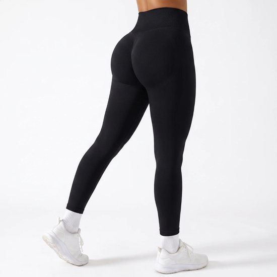 RENALUX Sportlegging Dames High Waist - Sportbroek Dames - Sportkleding Dames - Yoga Kleding Dames - Pilates Kleding Dames - Hardloopbroek Dames - Legging Dames - Zwart - Maat M van RENALUX
