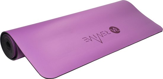 REVIVE eco / duurzame Yogamat "EARTH" - exercise / fitness mat - kleur lavender - 183 x 68 cm, 5 mm dikte, van natuur rubber van REVIVE