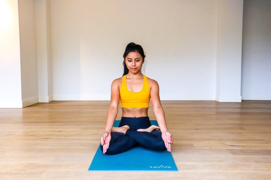 REVIVE eco / duurzame Yogamat "SUPREME" - exercise / fitness mat - kleur zwart - 183 x 61 cm, 6 mm dikte, eco gecertificeerd PER van REVIVE
