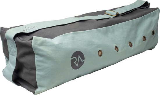 REVIVE yogatas met verstelbare schouderband, kleur aqua, 100% biologisch katoen, ruim hoofdvak met zijvak. van REVIVE