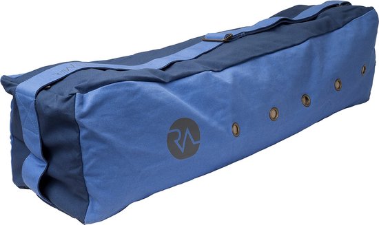 REVIVE yogatas met verstelbare schouderband, kleur blauw, 100% biologisch katoen, ruim hoofdvak met zijvak. van REVIVE