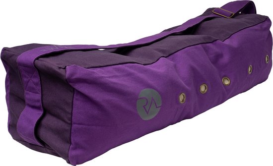 REVIVE yogatas met verstelbare schouderband, kleur paars, 100% biologisch katoen, ruim hoofdvak met zijvak. van REVIVE