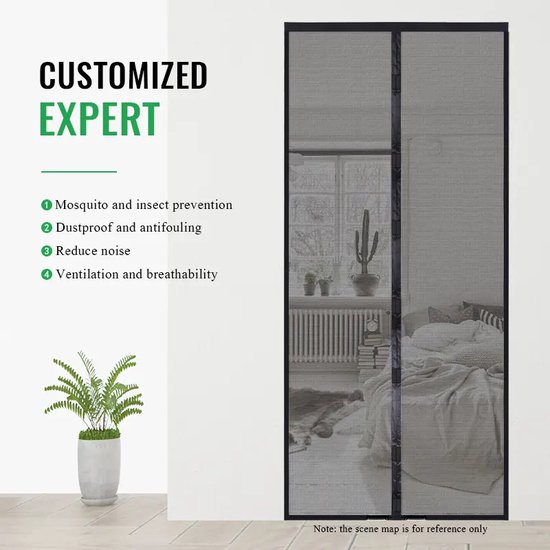 Ribbol Luxe Vliegengordijn Magnetisch | Deurhor | Deurgordijn | Hor | 90 x 210 CM | Glasvezel - Diervriendelijk, kindvriendelijk, duurzaam en gemakkelijk te bevestigen van Ribbol