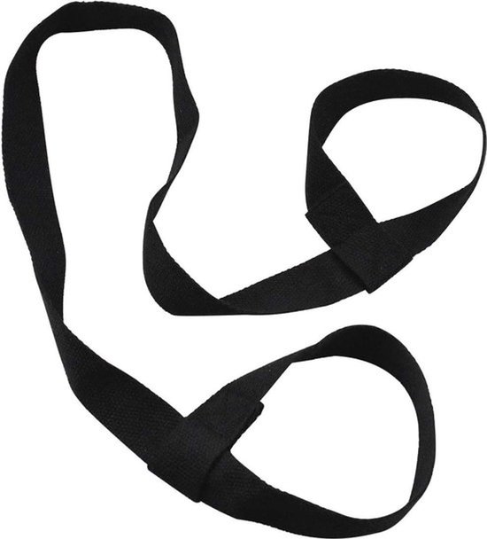 Riem draagband verstelbaar zwart voor yoga mat pilates oefeningen outdoor sportmat