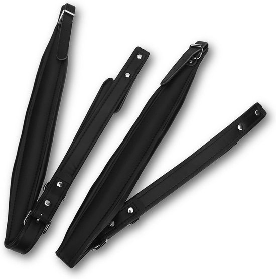 Riem voor accordeon - verdikte schouderbanden - verstelbaar - slijtvast - PU - voor accordeons van 16-120 bas - zwart - ergonomisch ontwerp - comfortabele schoudersteun van Merkloos