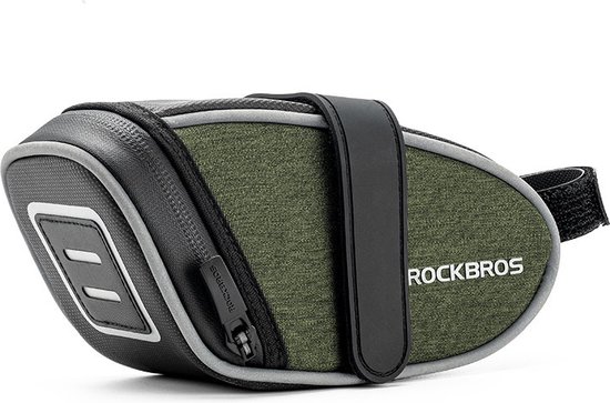 Rockbros - Fietstas voor Zadel - Zadeltas - Waterafstotend - Klittenband - Groen van ROCKBROS