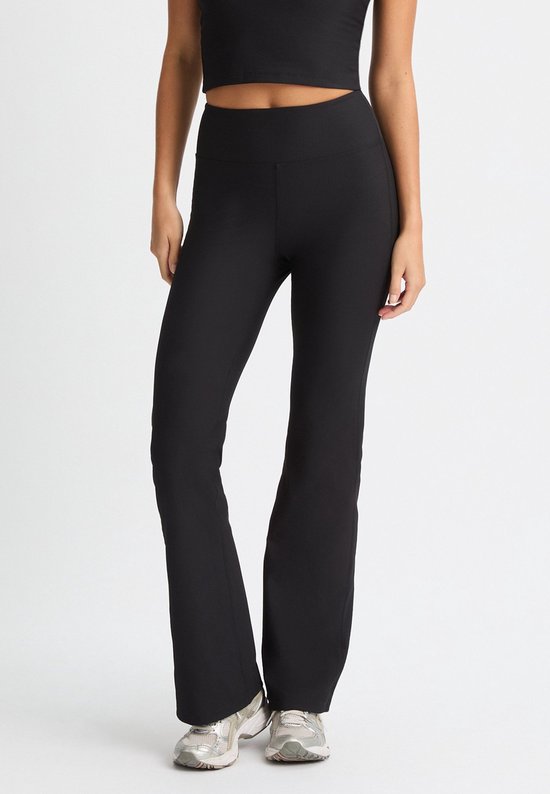 RÖHNISCH - ribbed r flare hw tight - Lange trainingslegging dames - Zwart