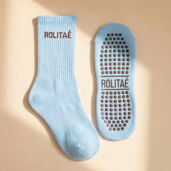 Rolitaé Yoga & Pilatessokken Baby Blauw | Anti-Slip Gripsokken Dames | Maat 36-39