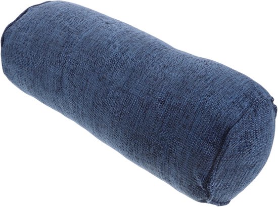 Rond Yogakussen - Cilindrisch Bolster - Nekondersteuning Ontspanning - Verstelbare Hoogte - 40x15x15 cm - Blauw