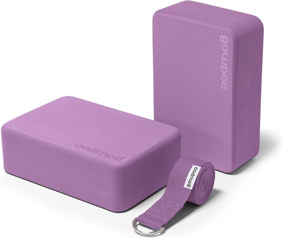 Ronde-hoeken Yogablokken Set + Gratis Yoga Riem - EVA Foam - 2 Yoga Blokken van Yogi & Yogini